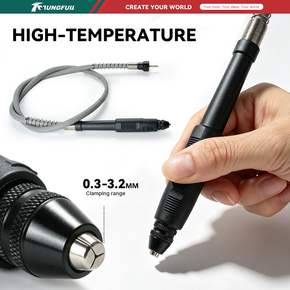 Flexible Shaft Rotary Tool Extension Chuck - Eje Flexible para Herramienta Rotatoria, Amoladora