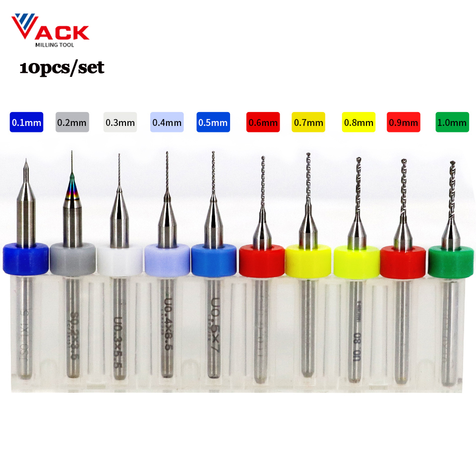 Pcb Micro Carbide Drill Bits 0.3-1.2Mm - VACK-Juego de brocas para PCB, brocas