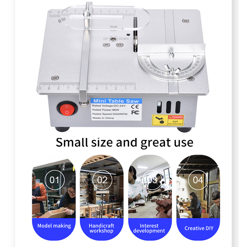 Mini sierra de mesa eléctrica  - Mini Circular Table Saw Diy Woodworking reseña y precio