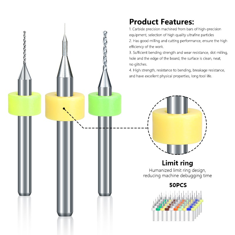 Broca para PCB XCAN, 50 Uds.,  - Pcb Micro Carbide Drill Bits 0.3-1.2Mm reseña y precio