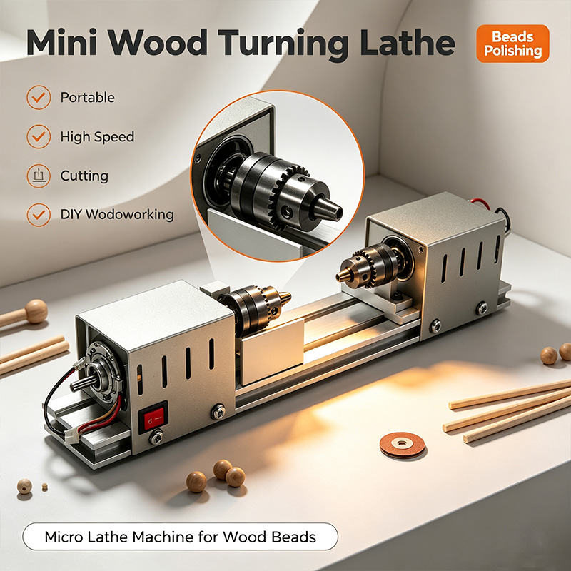 Mini Torno de Madera para Bric - Micro Wood Turning Lathe Beads Machine reseña y precio