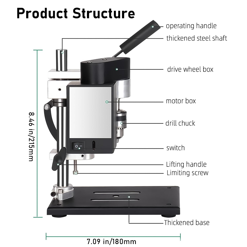 TUNGFULL 775 Motor Mini Taladr - Mini Bench Drill Press Variable Speed reseña y precio